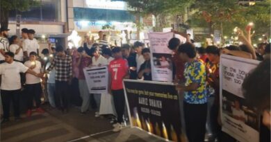 Massive Turnout at Candle March in NIBM Annexe