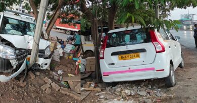Speeding Car Hits Roadside Stall, Crashes Into Pole on Pune-Nashik Highway
