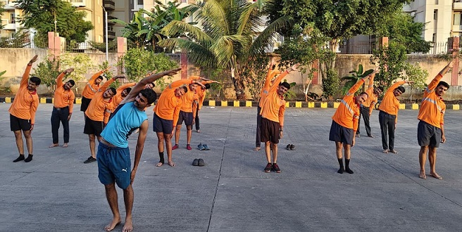 Yoga Day Celebrated at PMRDA Fire Stations with Enthusiasm