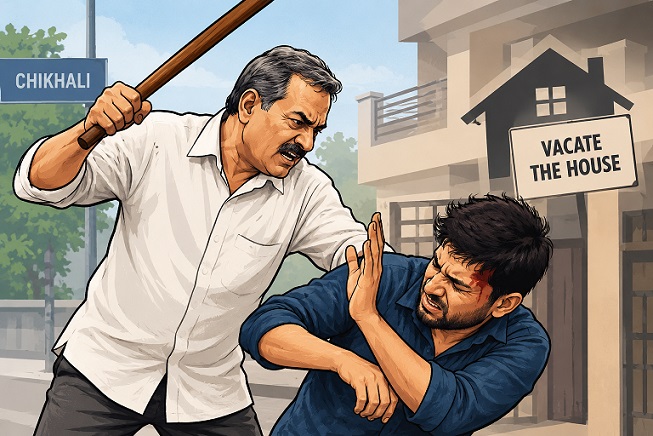 Son Assaulted by Advocate Father Over House-Vacating Dispute in Chikhali